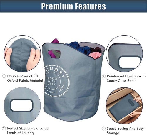 Laundry bag basket handles - bag,
